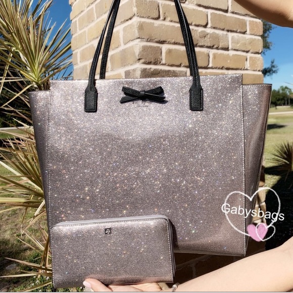 Kate spade large glitter tote and wallet - Picture 8 of 8